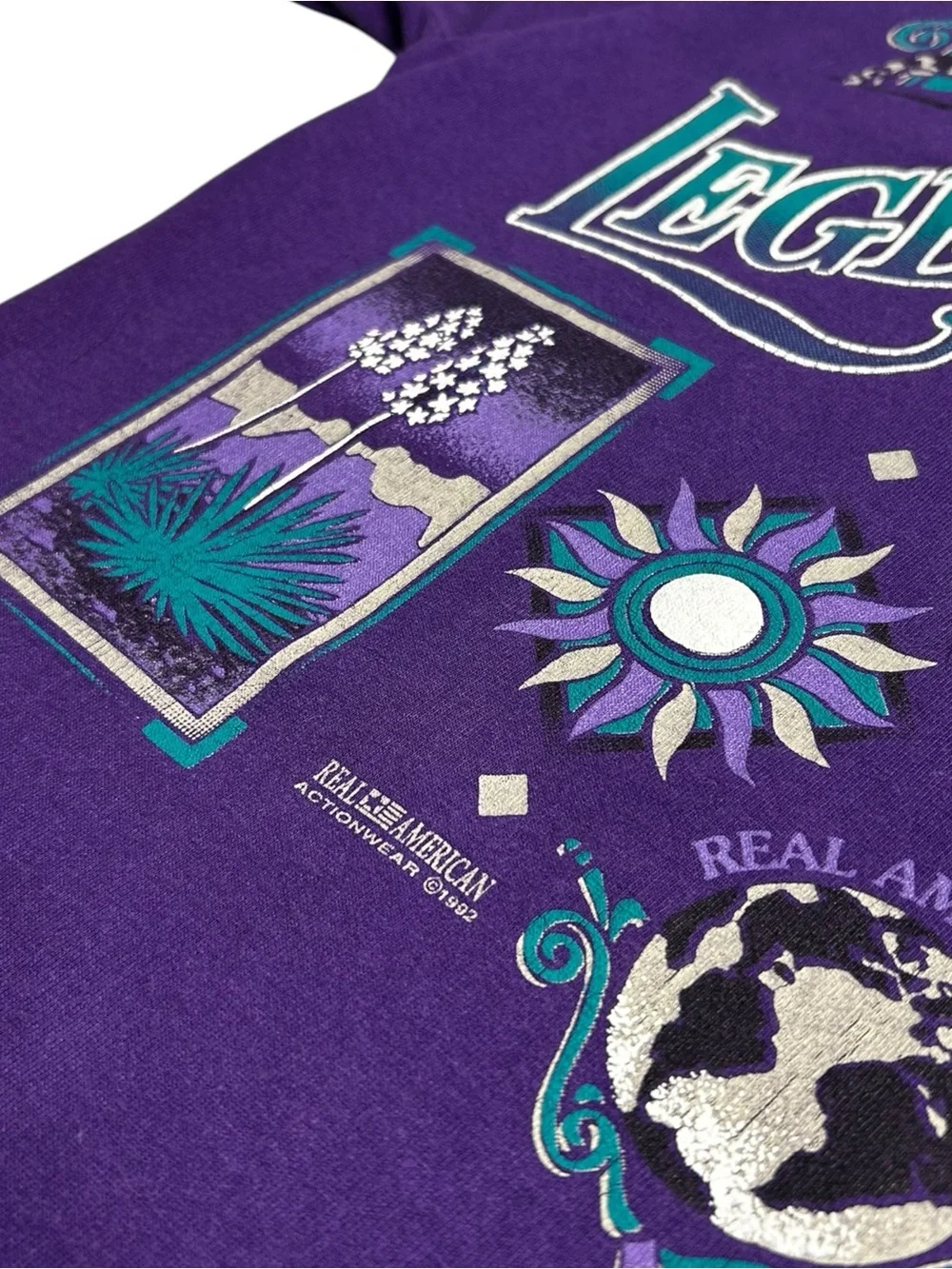 Vintage 1992 Jerzees Legendary Lands Albuquerque T Shirt M Purple Southwestern